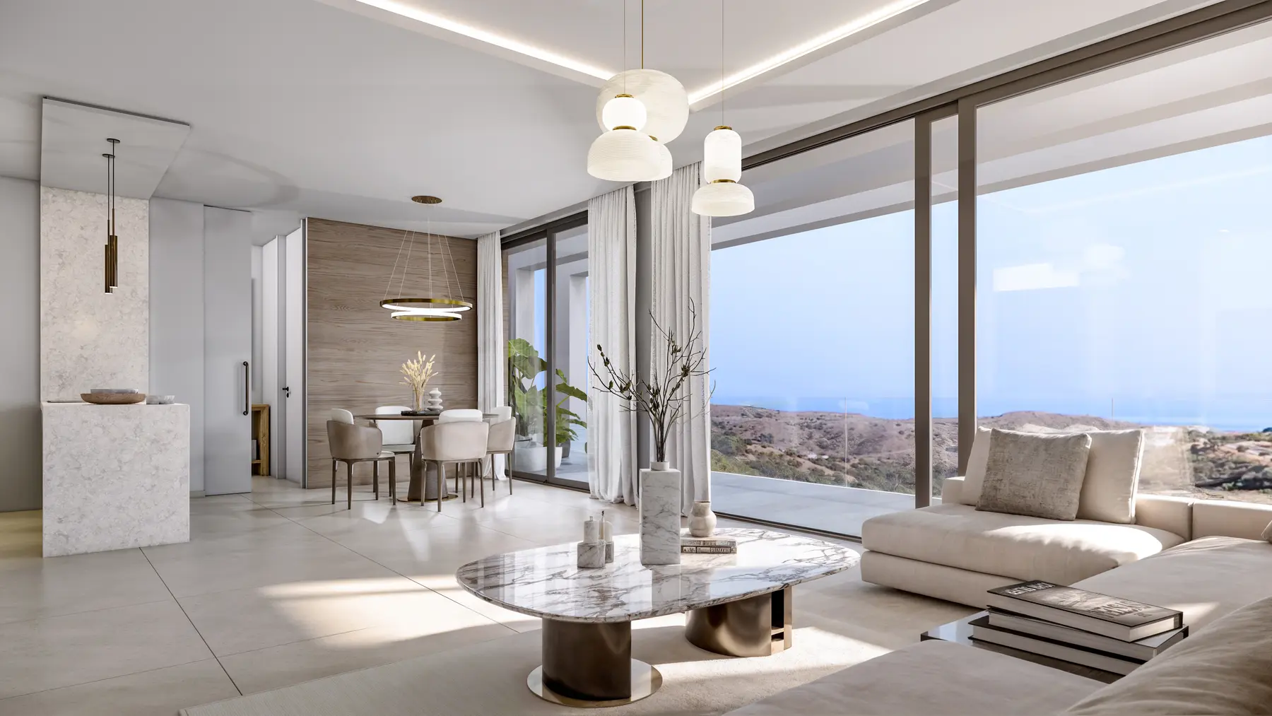 VILLA EVANIA   LIVINGROOM KITCHEN DININGROOM